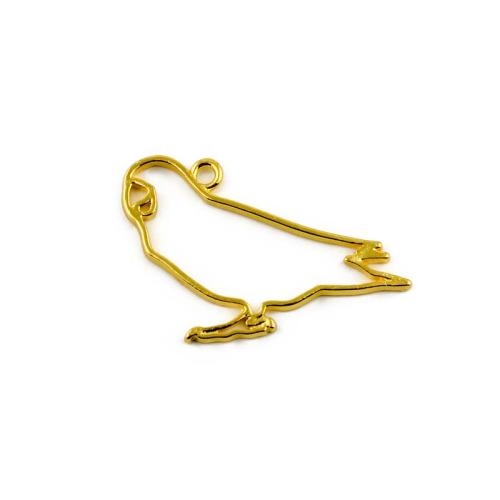 Zinc Alloy Animal Pendants Bird gold color plated DIY Sold By Bag