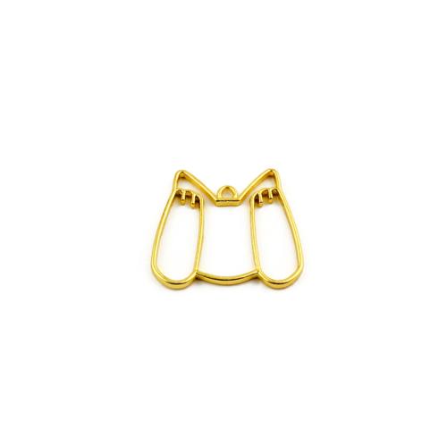 Zinc Alloy Animal Pendants Cat gold color plated DIY Sold By Bag