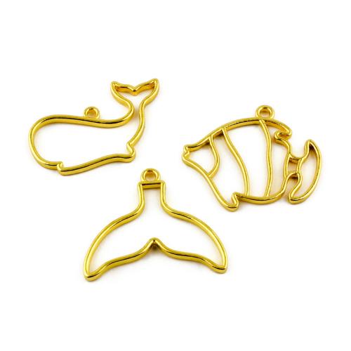 Zinc Alloy Animal Pendants gold color plated DIY Sold By Bag