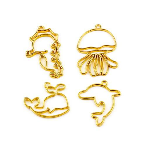 Zinc Alloy Animal Pendants gold color plated DIY Sold By Bag