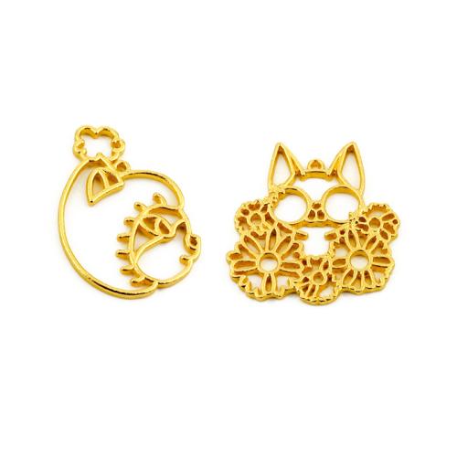 Zinc Alloy Animal Pendants gold color plated DIY Sold By Bag