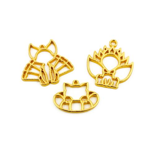 Zinc Alloy Animal Pendants gold color plated DIY Sold By Bag