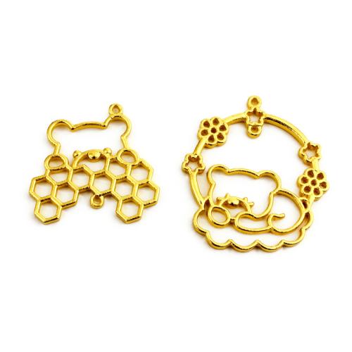 Zinc Alloy Animal Pendants gold color plated DIY Sold By Bag