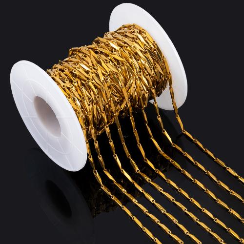 Stainless Steel Jewelry Chain 304 Stainless Steel gold color plated DIY Sold By Bag