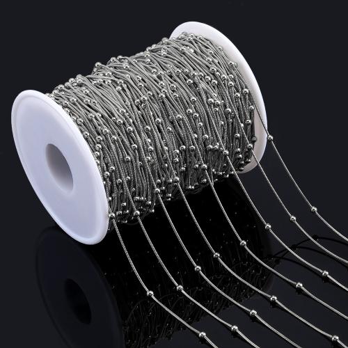 Stainless Steel Jewelry Chain 304 Stainless Steel silver color plated DIY Sold By Bag