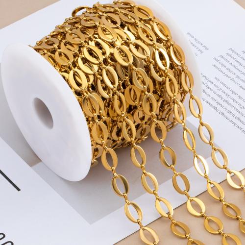 Stainless Steel Jewelry Chain 304 Stainless Steel gold color plated DIY Sold By Bag