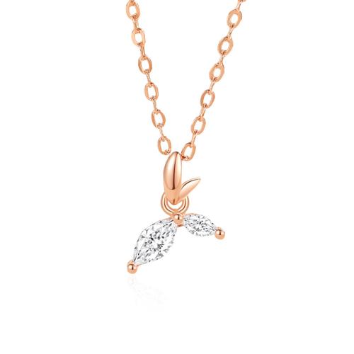 Zircone cubico Micro spianare collana dell'argento sterlina, 925 argento sterlina, with 5CM extender chain, Micro spianare cubic zirconia & per la donna, nessuno, Lunghezza Appross. 40 cm, Venduto da PC