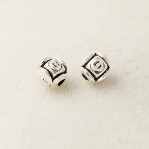 Zink Legierung Perlen Schmuck, Zinklegierung, plattiert, DIY, Silberfarbe, 5mm, Bohrung:ca. 1.5mm, verkauft von PC