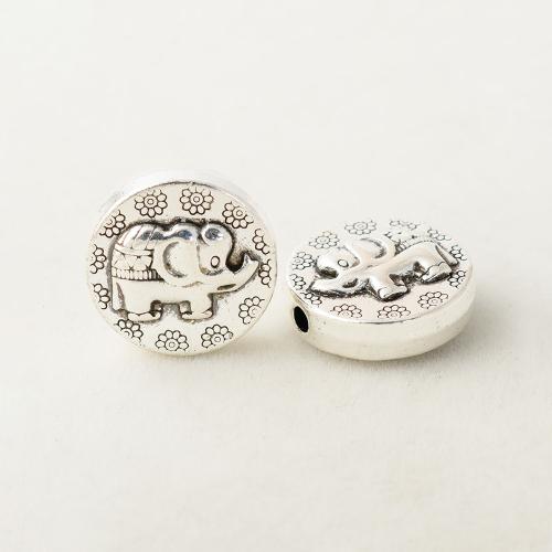 Zinc Alloy Jewelry Beads plated DIY silver color 20mm Approx 2.7mm Sold By PC