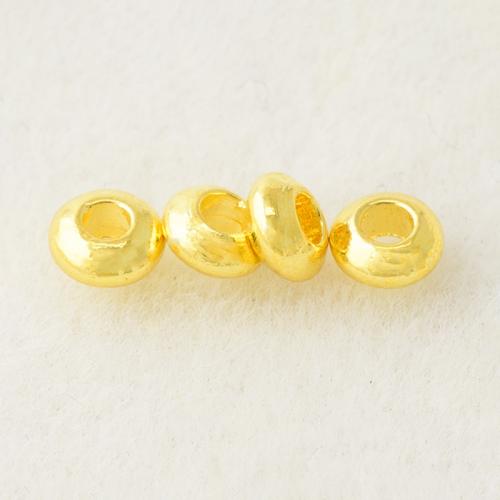 Brass Jewelry Beads plated DIY golden Approx 1.2mm Sold By PC