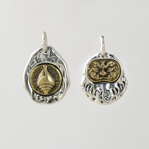 Brass Jewelry Pendants plated DIY silver color Sold By PC