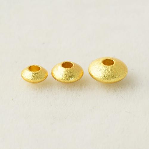 Grânulos de jóias de latão, cobre, banhado, DIY & tamanho diferente para a escolha, dourado, Buraco:Aprox 1.6mm, vendido por PC