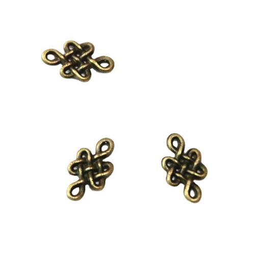 Zinc Alloy Connector Chinese Knot antique brass color plated DIY & 1/1 loop Sold By Bag