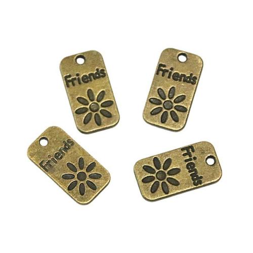 Zinc Alloy Pendants antique brass color plated DIY Sold By Bag