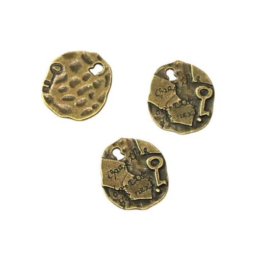 Pendentifs en alliage de zinc, la couleur plaquée laiton antique, DIY, 19.70x18mm, 60PC/sac, Vendu par sac