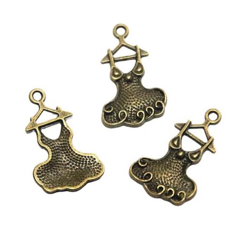 Zinc Alloy Pendants Skirt antique brass color plated DIY Sold By Bag