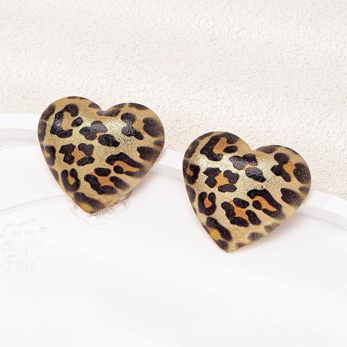 Øremærkning af zinklegeret stud, Zinc Alloy, Heart, forgyldt, for kvinde, guld, Solgt af par