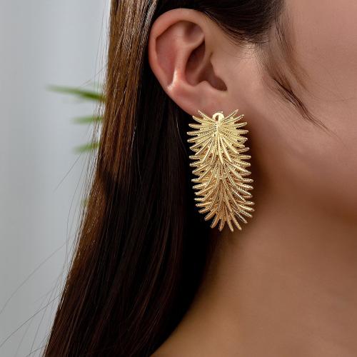 Lo zinco in lega Stud Earring, lega in zinco, placcato, per la donna, oro, Venduto da coppia