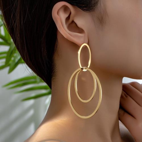 Lo zinco in lega Stud Earring, lega in zinco, placcato, per la donna, oro, Venduto da coppia