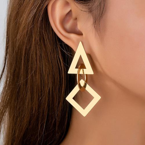 Lo zinco in lega Stud Earring, lega in zinco, placcato, per la donna, oro, Venduto da coppia