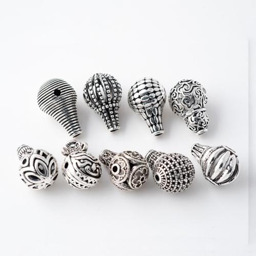 Zinc Alloy Jewelry Beads plated DIY silver color Sold By PC