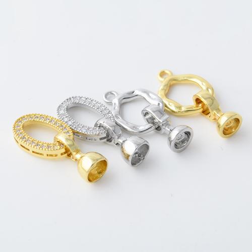 Brass Toggle Clasp plated DIY & with rhinestone Sold By PC