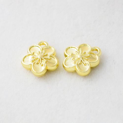 Zinc Alloy Flower Pendler, forgyldt, du kan DIY, flere farver til valg, 10mm, Hole:Ca. 1.5mm, Solgt af PC