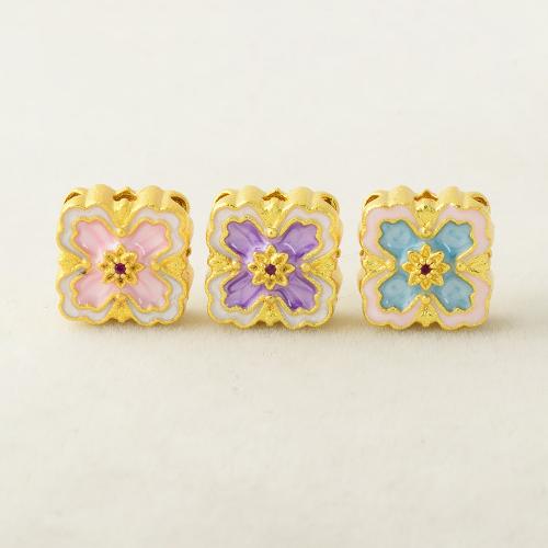 Brass Jewelry Beads multihole & DIY & enamel Approx 1.9mm Sold By PC