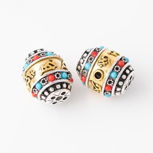 Zinc Alloy Jewelry Beads plated DIY silver color Approx 2.1mm Sold By PC