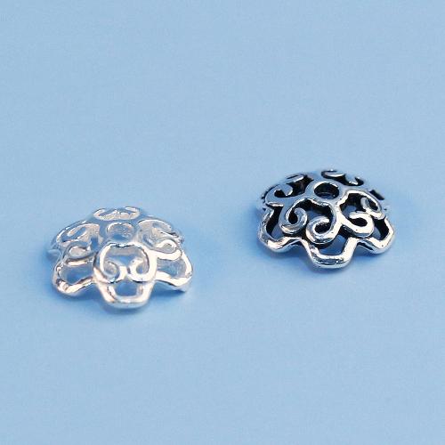 925 Sterling Sølv Bead Cap, du kan DIY & hule, flere farver til valg, 8x2.20mm, Hole:Ca. 1.2mm, Solgt af PC