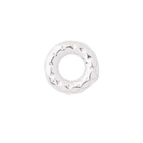 925 Sterling Silver Nascadh Ring, Donut, DIY, 8x2mm, Poll:Thart 3.8mm, Díolta De réir PC