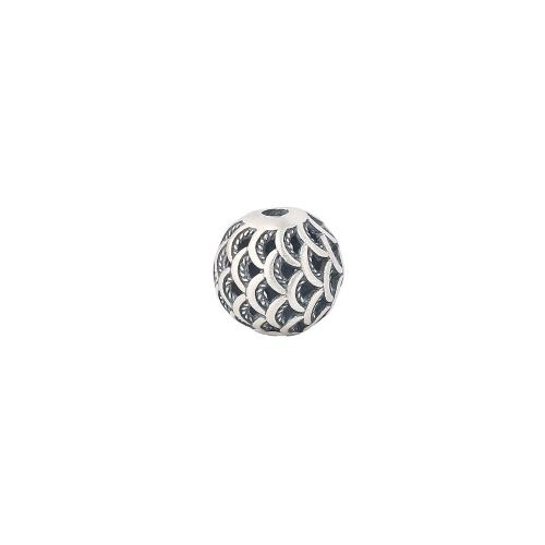 Spacer Perlen Schmuck, 925er Sterling Silber, rund, Vintage & DIY, 8mm, Bohrung:ca. 1.5mm, verkauft von PC