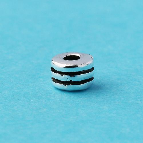 Gioielli Spacer Beads, 925 sterline d'argento, Vintage & DIY, 4x3mm, Foro:Appross. 1.7mm, Venduto da PC