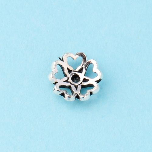 925 Ezüst gyöngy sapka, Szív, Vintage & DIY & üreges, 8.50x8.20mm, Lyuk:Kb 1.3mm, Által értékesített PC