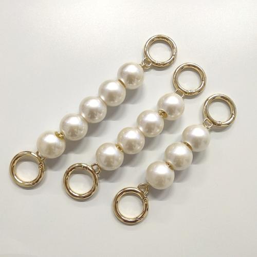 Fashion Luggage and Bag Accessories Plastic Pearl with Zinc Alloy golden Sold By PC