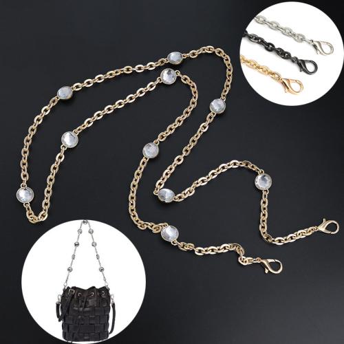 Fashion Luggage and Bag Accessories Zinc Alloy for woman & with rhinestone Length Approx 120 cm Sold By PC