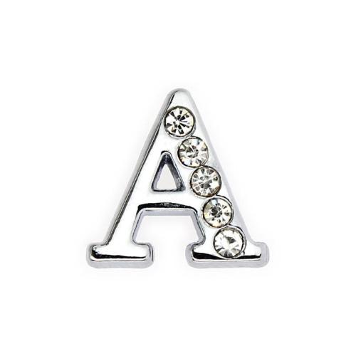 Accessoires de bijoux, alliage de zinc, DIY & styles différents pour le choix & avec strass, argent, 12mm, Diamètre intérieur:Environ 8mm, Vendu par PC