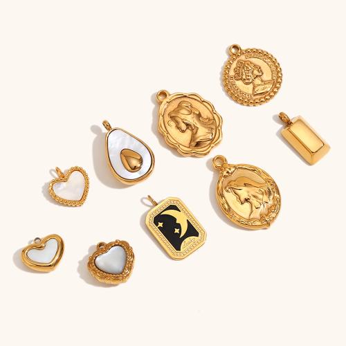 Stainless Steel Pendants 304 Stainless Steel 18K gold plated fashion jewelry & for woman golden Sold By PC