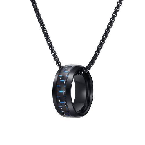 Stainless Steel Jewelry Necklace 304 Stainless Steel fashion jewelry & for man black Length Approx 60 cm Sold By PC