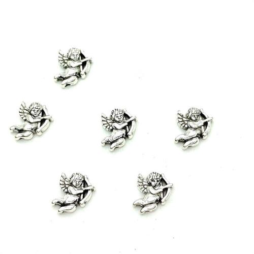 Zink Alloy Halsband, Angel, antik silver pläterad, DIY, 10x12mm, 100PC/Bag, Säljs av Bag