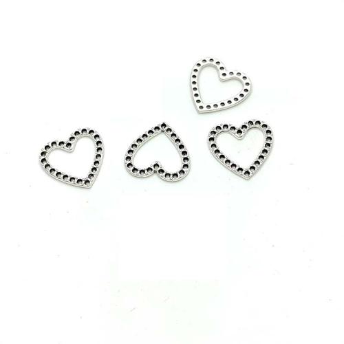 Zinc Alloy Heart Pendants antique silver color plated DIY Sold By Bag