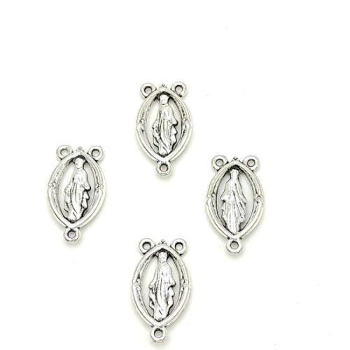 Zinc Alloy Connector antique silver color plated DIY & 2/1 loop Sold By Bag