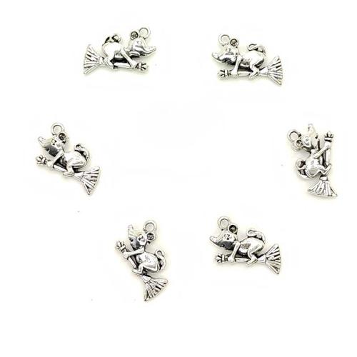 Zinc Alloy Animal Pendants Mouse antique silver color plated DIY Sold By Bag