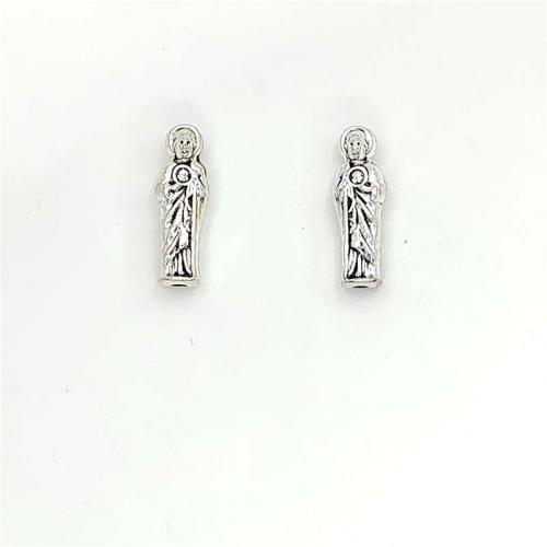 Coirníní Jewelry Alloy Sinc, Sinc Alloy, dath airgid antique plátáilte, DIY, 5x17mm, 100ríomhairí pearsanta/Mála, Díolta De réir Mála