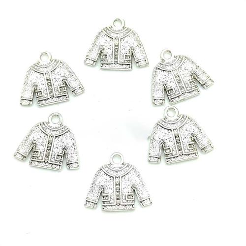 Zinc Alloy Pendants Garment antique silver color plated DIY Sold By Bag