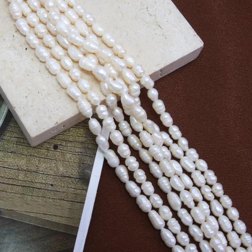 Cultured Rice Freshwater Pearl Beads DIY white 4-5mm Sold Per Approx 38 cm Strand