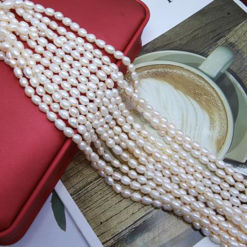 Cultured Potato Freshwater Pearl Beads DIY white 5-5.5mm Sold Per Approx 38 cm Strand