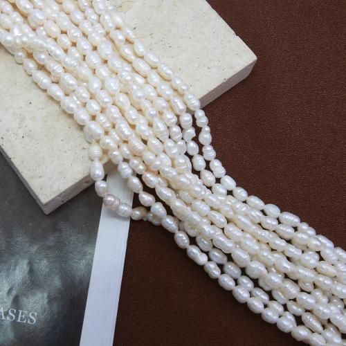 Cultured Rice Freshwater Pearl Beads DIY white 4-5mm Sold Per Approx 38 cm Strand