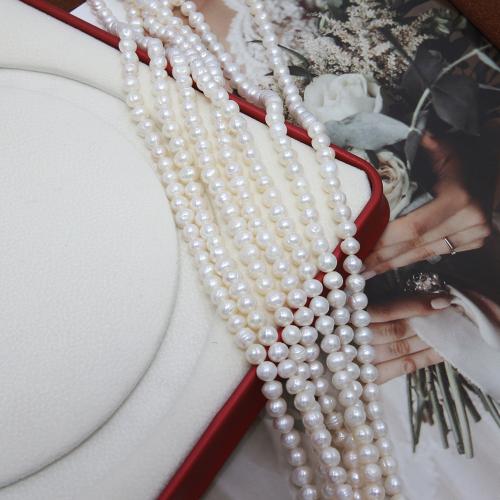 Cultured Rice Freshwater Pearl Beads DIY white 5-6mm Sold Per Approx 38 cm Strand