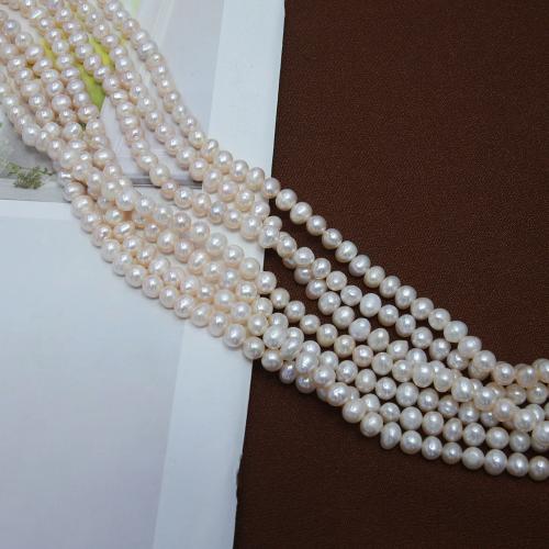 Cultured Potato Freshwater Pearl Beads DIY white 5-6mm Sold Per Approx 38 cm Strand